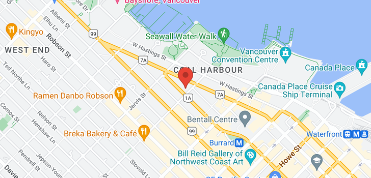 map of 2405 1211 MELVILLE STREET
